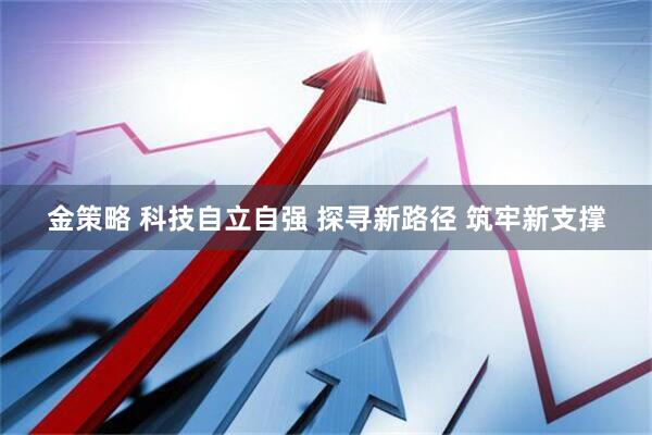 金策略 科技自立自强 探寻新路径 筑牢新支撑